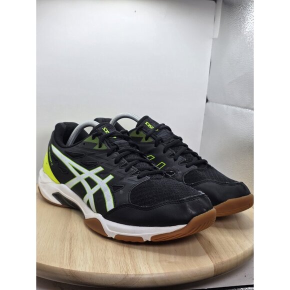 Asics GEL-ROCKET 11 1071A091 Sneakers Mens US 11 Black Green Indoor Sports Shoes - Picture 5 of 10